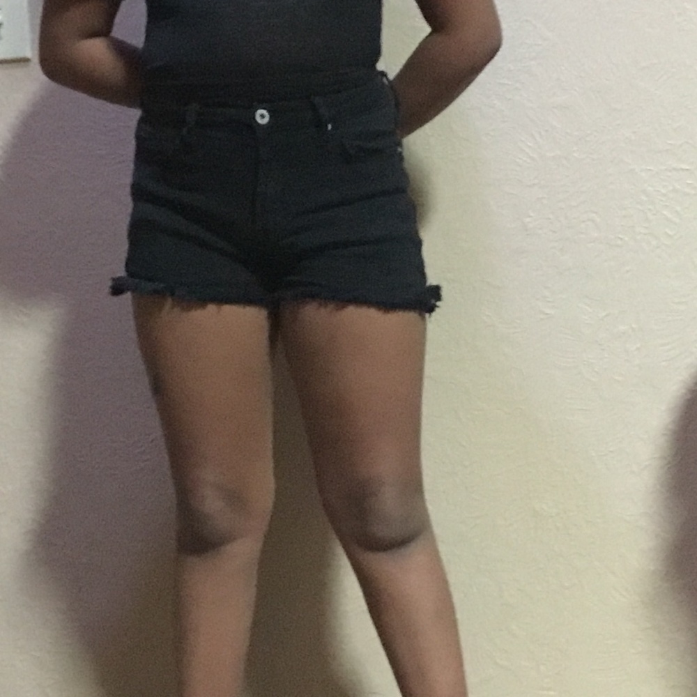 Black booty shorts